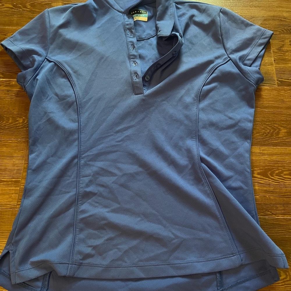 PGA Tour Women's Button Down Shirt in Blue